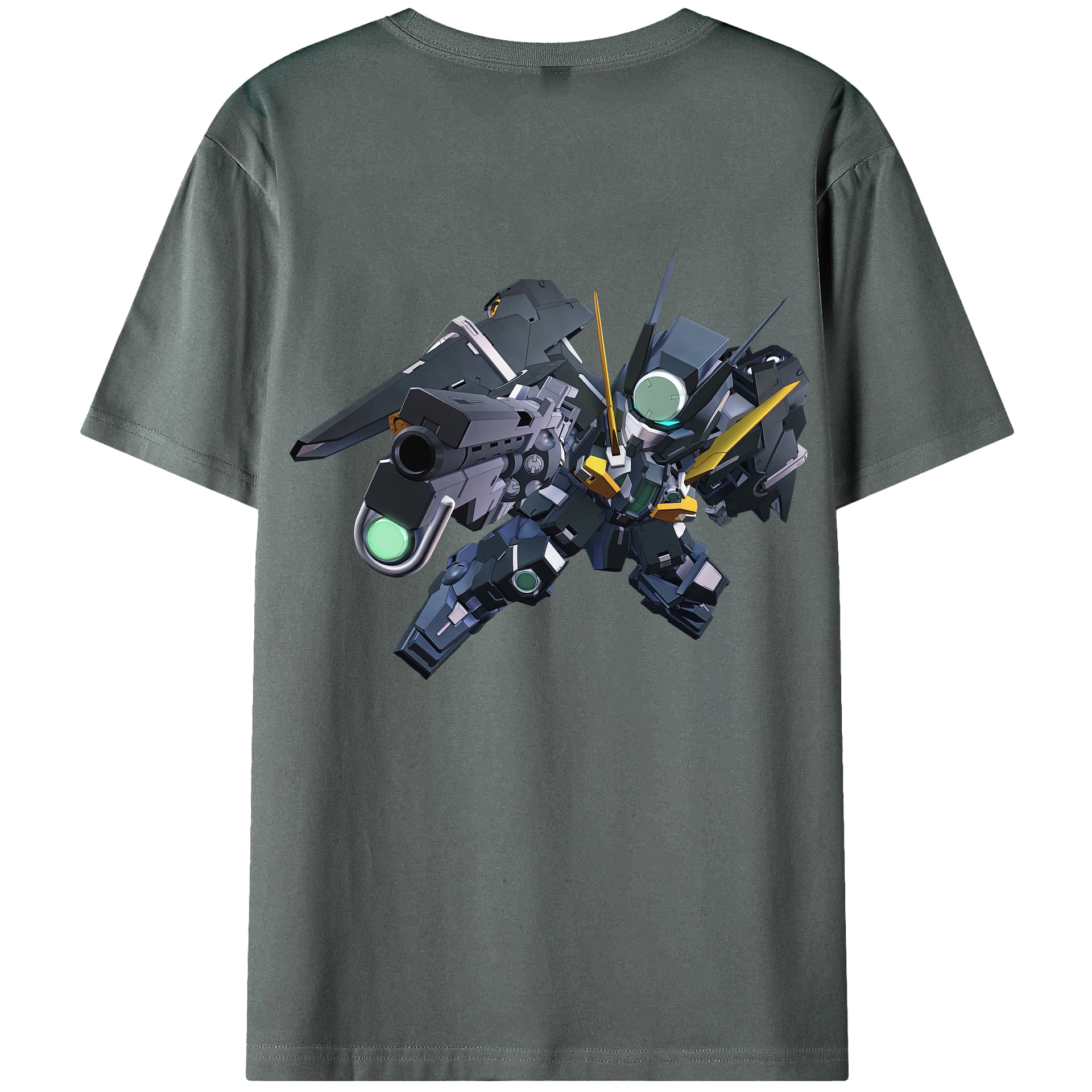 （画像用） 機動戦士ガンダム Mobile Suit Gundam 綿100％ メンズ半袖Tシャツ（バックプリント） 通気性